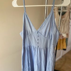 Womens blue sundress mid length.